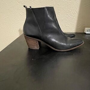 Lucky brand Black Leather Ankle Boots